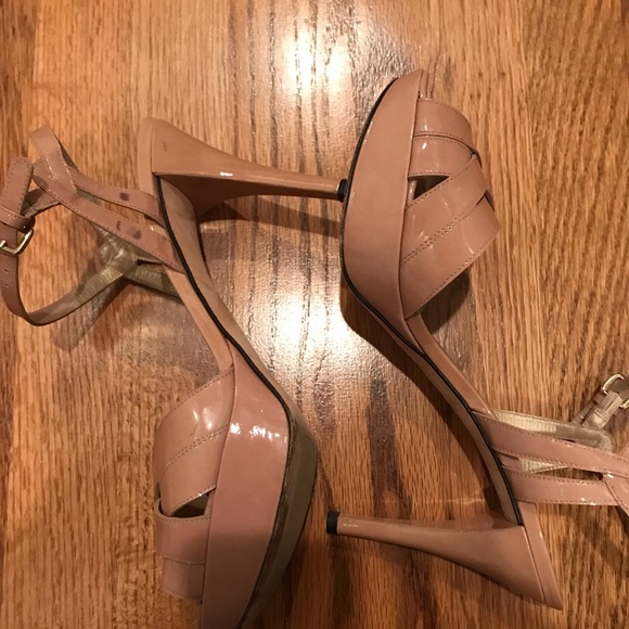 Stuart Weitzman Nude Platform Heels Size 9.5 - Picture 2 of 6